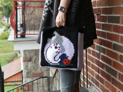crochet BOO-TASTIC TREAT BAG free pattern