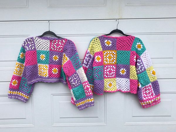 crochet Pastel Patchwork Jumpere easy pattern