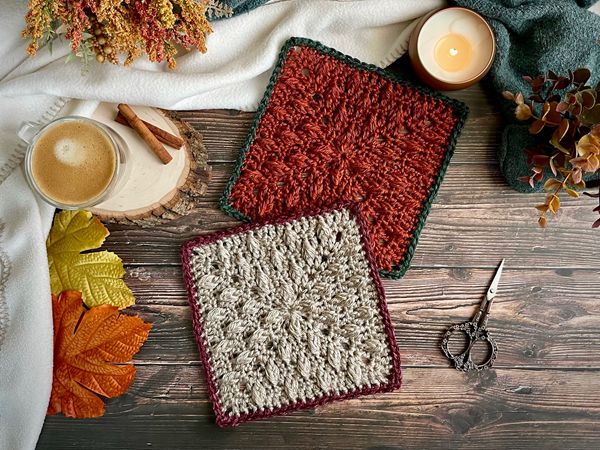 crochet Rustling Leaves Blanket Square free pattern
