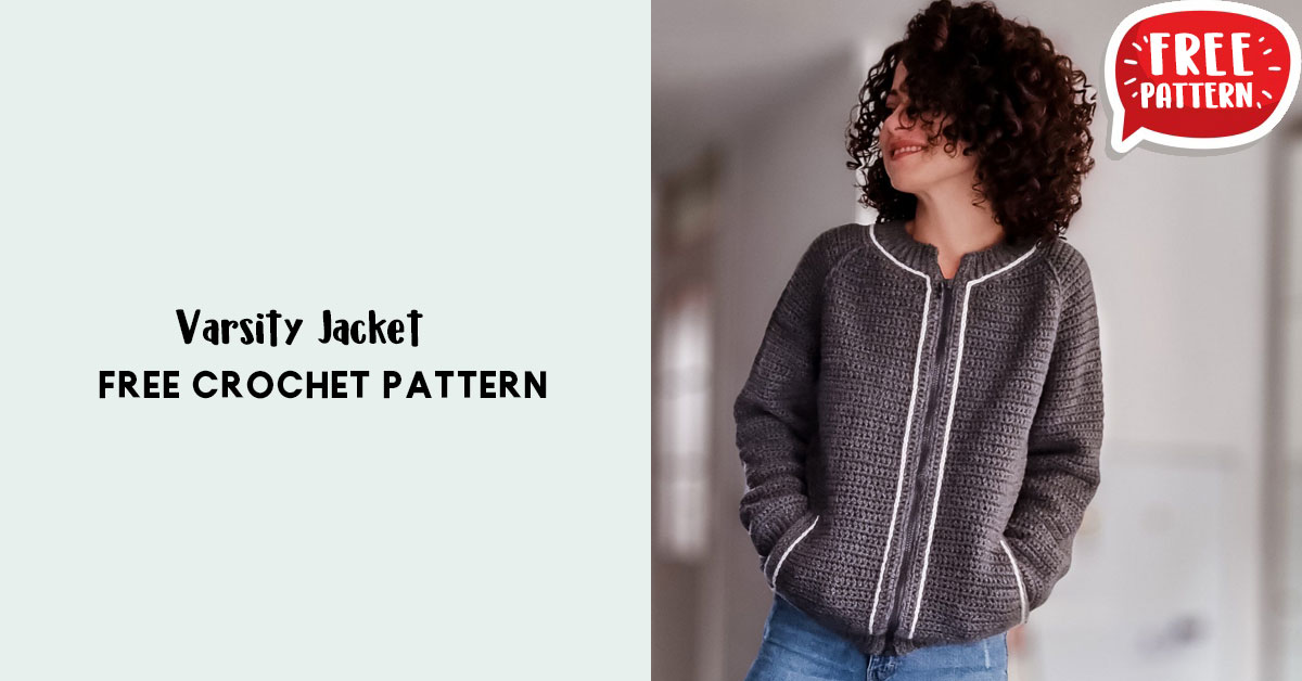 crochet varsity jacket