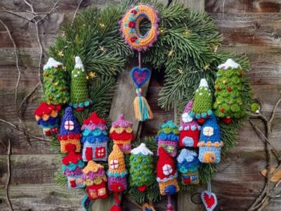 crochet Christmas House Tree easy pattern