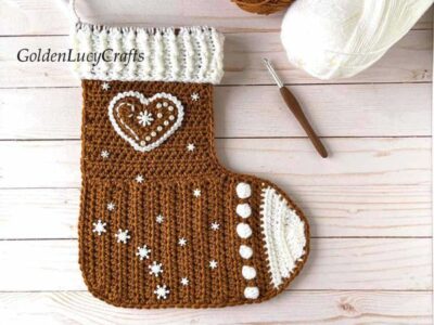 crochet Gingerbread Stocking free pattern