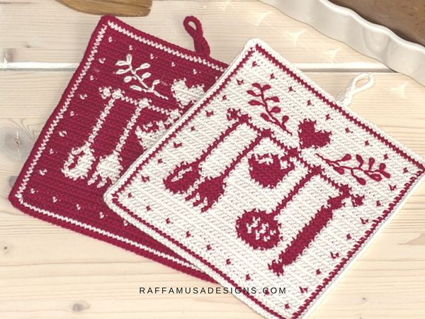 crochet Nanas Kitchen Tapestry Potholder free pattern