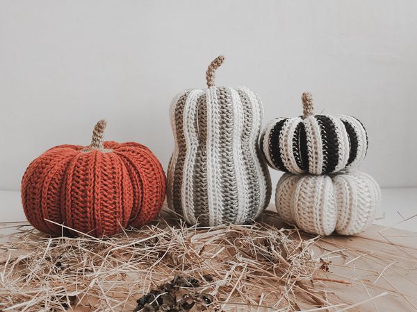crochet Rustic Pumpkins easy pattern