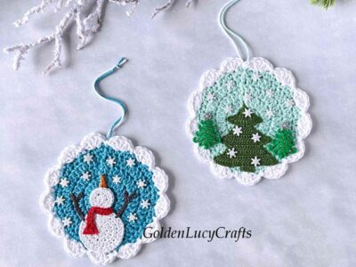 crochet Winter Ornaments free pattern