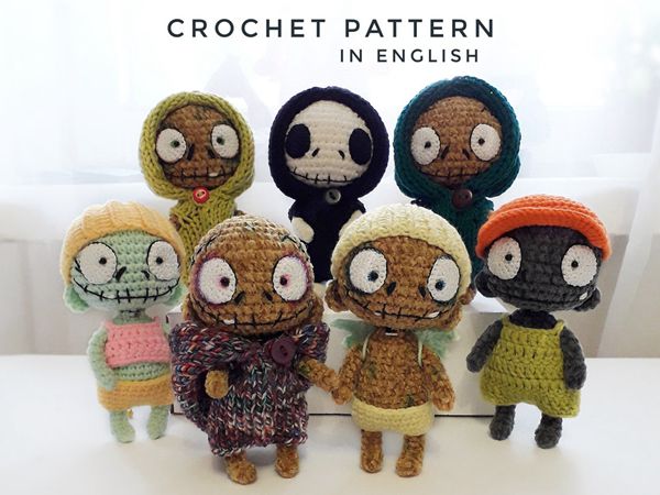 crochet Zombie Toddlers easy pattern