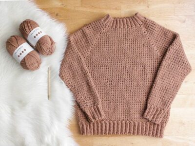 crochet Beara Chunky Raglan Sweater free pattern