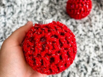 crochet CHRISTMAS BULB COVER free pattern