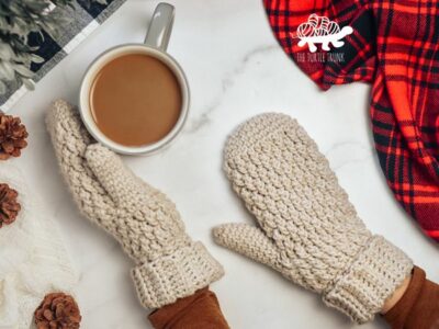 crochet Country Cottage Mittens free pattern