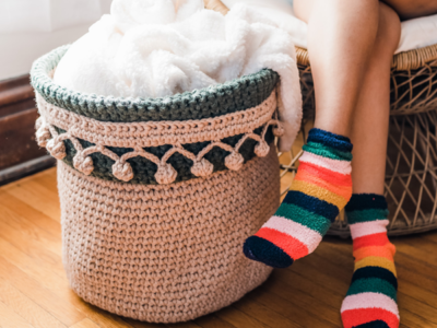 crochet Fireside Basket free pattern