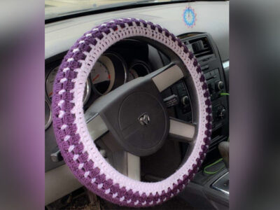 crochet Jazmine Steering Wheel Cover easy pattern