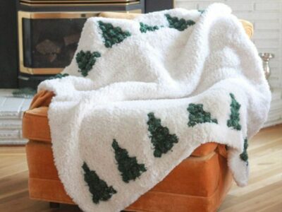 crochet Pinewood Blanket free pattern
