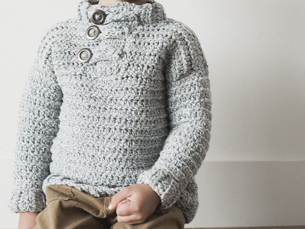 crochet Toddler Boy Sweater free pattern
