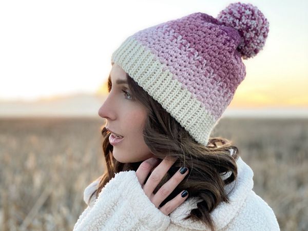 crochet Cranberry Frost Beanie free pattern