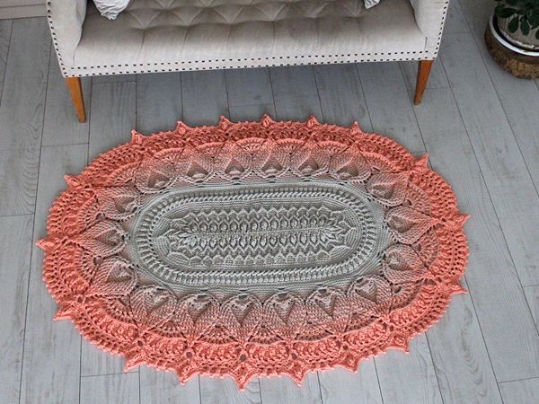 crochet Fox Tail Rug easy pattern