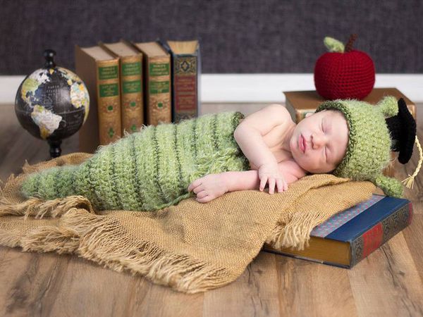 crochet Baby Bookworm free pattern