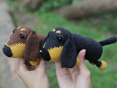crochet Dachshund Amigurumi easy pattern