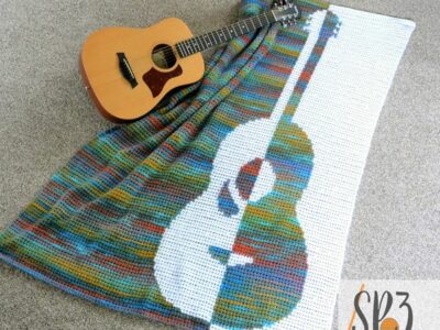 crochet Grandioso Guitar Blanket easy pattern