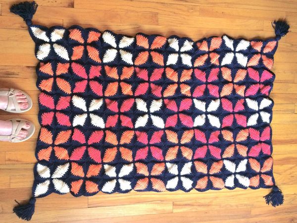 crochet Retro Baby Blanket easy pattern