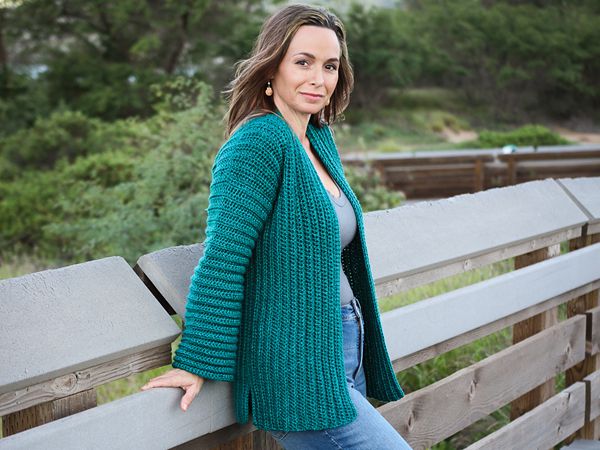crochet Ridge Trail Cardigan free pattern