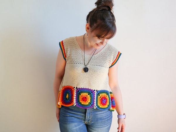 crochet Serendipi Tee free pattern