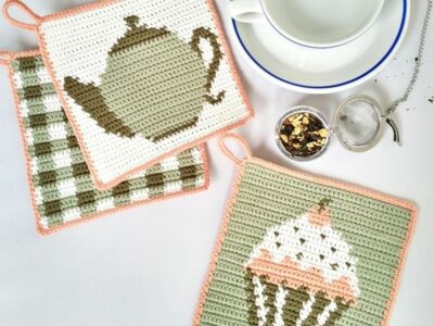 crochet Teatime Potholders free pattern