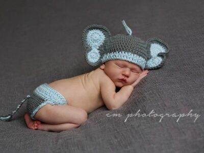 crochet Elephant Baby Hat and Diaper Cover free pattern