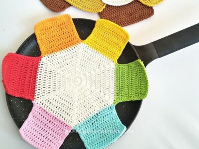 crochet Hexagon Pan Protectors free pattern