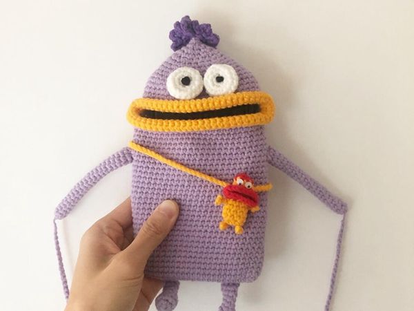 crochet Monster Pouch easy pattern