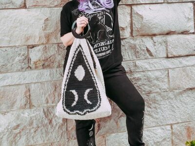 crochet Ouija Tote Bag easy pattern
