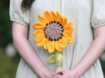 crochet Sunflower Flower free pattern