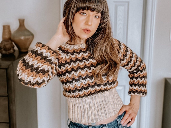 crochet Veda Sweater easy pattern