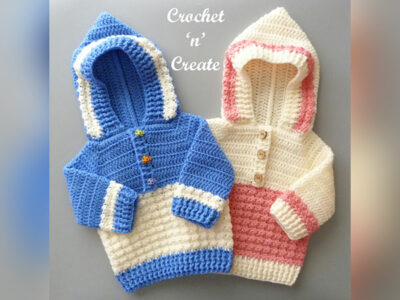 crochet Baby Hooded Sweater free pattern