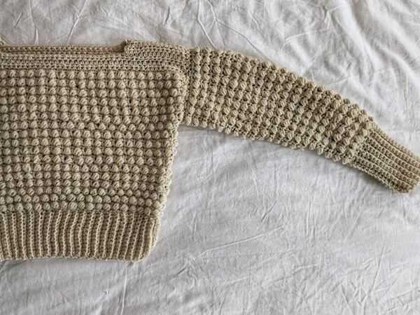 crochet CREAM PUFF SWEATER free pattern
