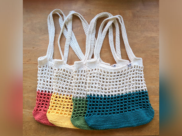 crochet Color Block Market Bag free pattern