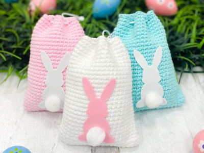 crochet Easter Bunny Treat Bag free pattern