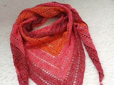 crochet Orange Blossom Shawl free pattern