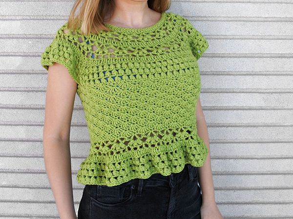 crochet Palmeral Blouse Top free pattern