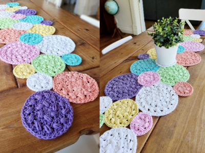 crochet Puff Dreams Table Runner free pattern