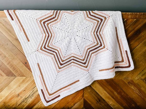 crochet Rising Star Blanket free pattern
