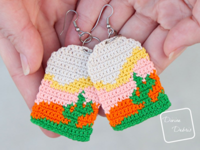 crochet Sedona Cactus Earrings free pattern