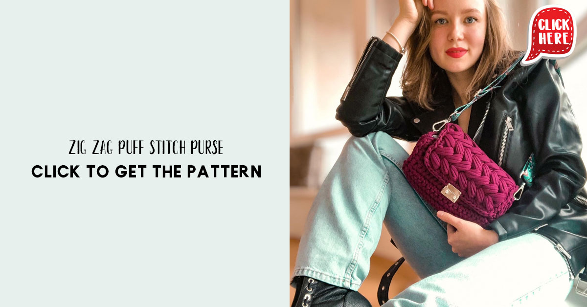 Puff Flower Crochet Bag Free Pattern - Crocheted World