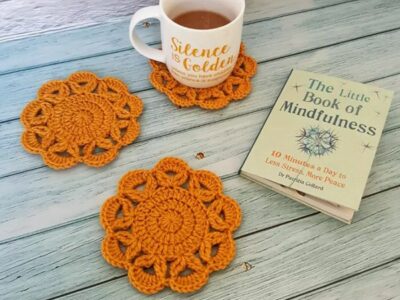 crochet Vintage Chic Coasters free pattern