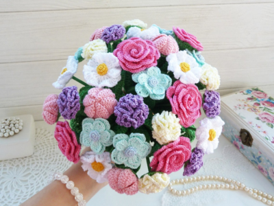 crochet Wedding Flowers easy pattern