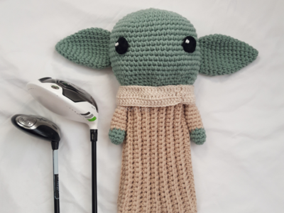 crochet Baby Yoda Golf Headcover free pattern