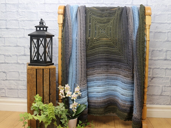 crochet Hillside Throw free pattern