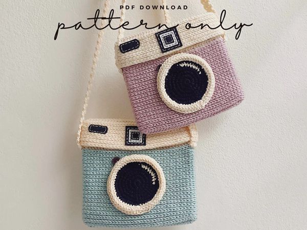 crochet Lomo Camera Bag easy pattern