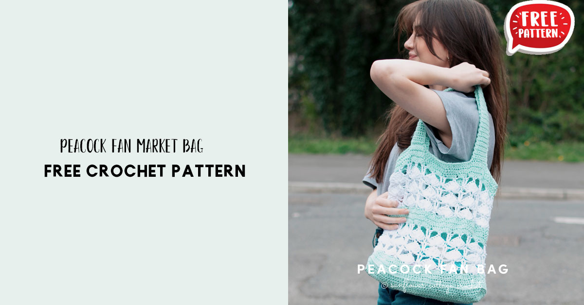 Peacock Fan Market Bag Share A Pattern