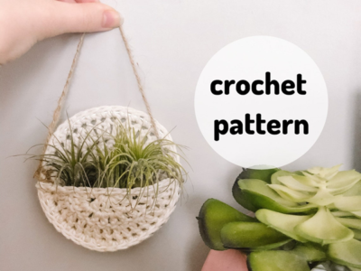 crochet Plant Pocket easy pattern