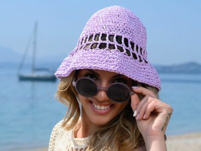 crochet Raffia Bucket Hat free pattern
